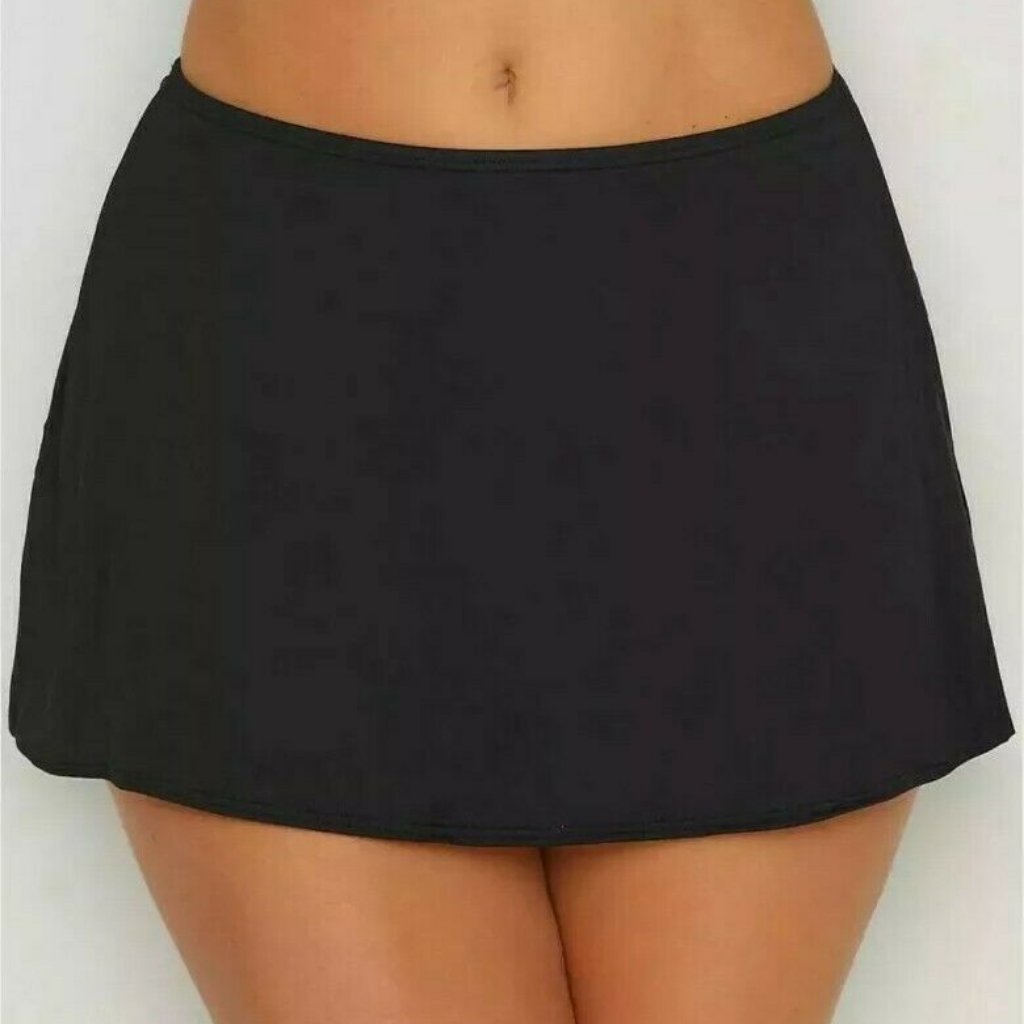 Coco Reef Solid Skirted Bottom Black